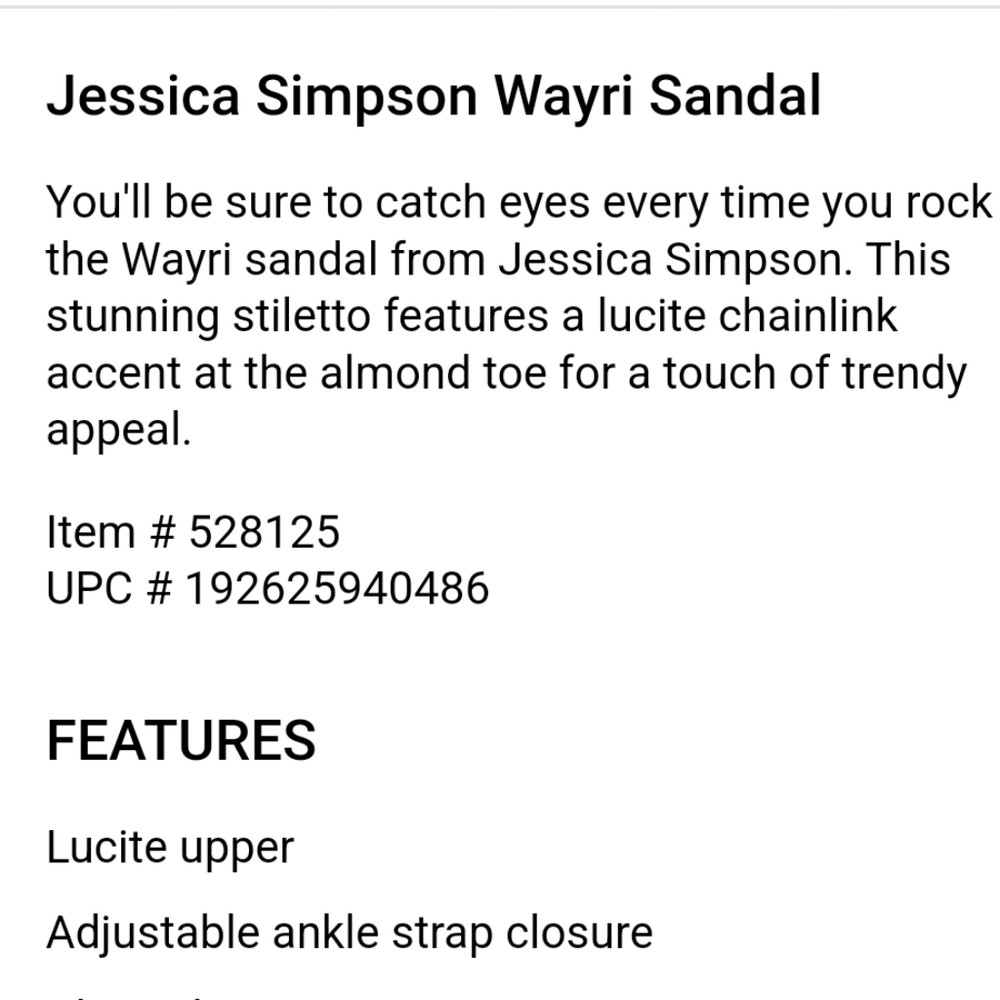 Jessica Simpson Wayri Lucite Chainlink Sandal - Picture 12 of 12